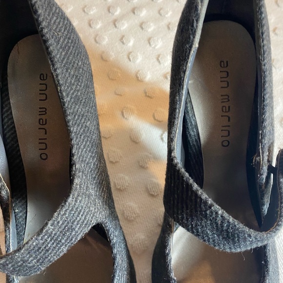 ANN MERINO Grey Herringbone Mary Jane with Button Detail - Picture 5 of 16